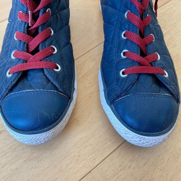 Kids Converse Chuck Taylor All Star High Top Sneakers Youth 5 Navy Zipper - Picture 6 of 14